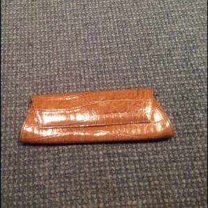 Kenneth Cole crocodile leather clutch