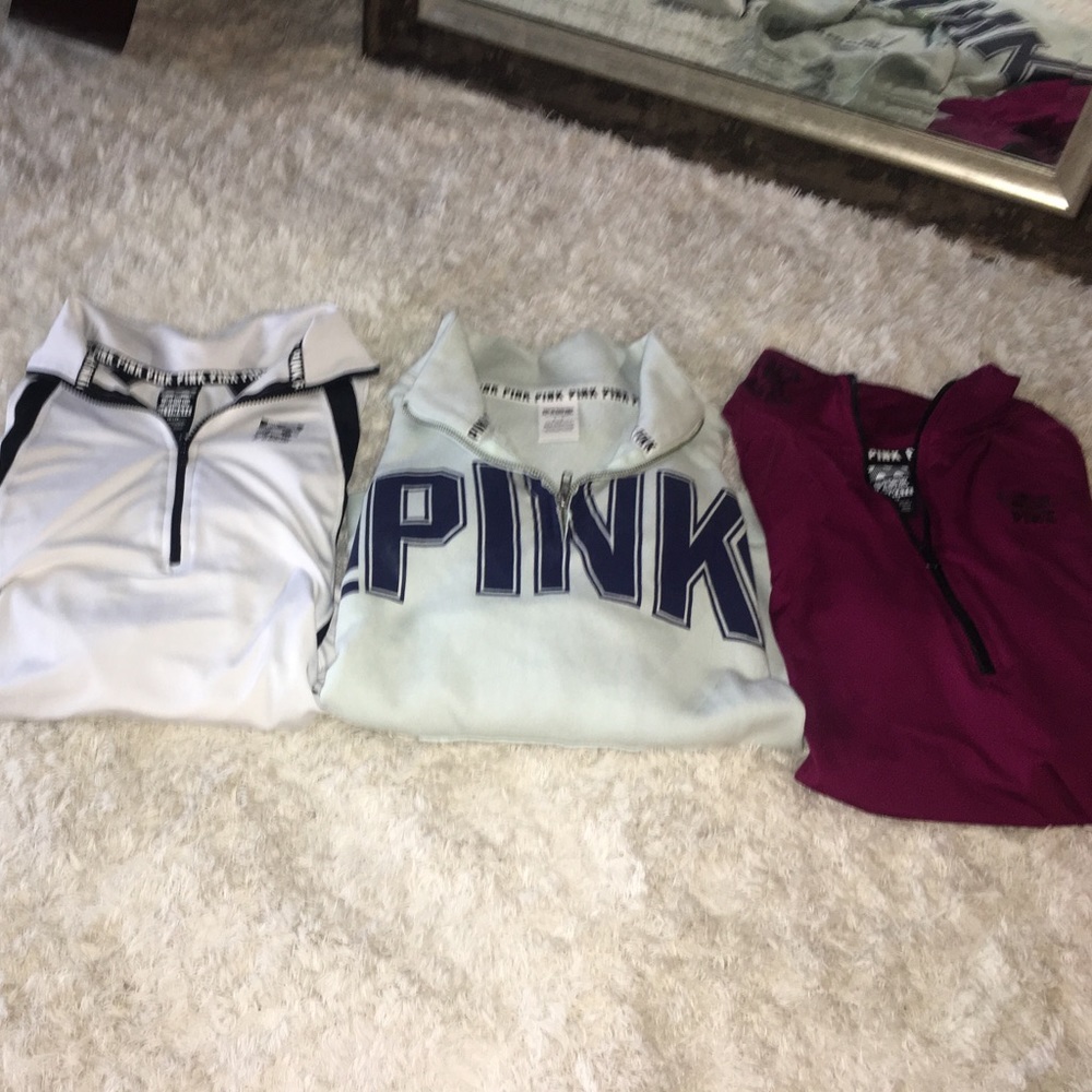 VS pink half zips