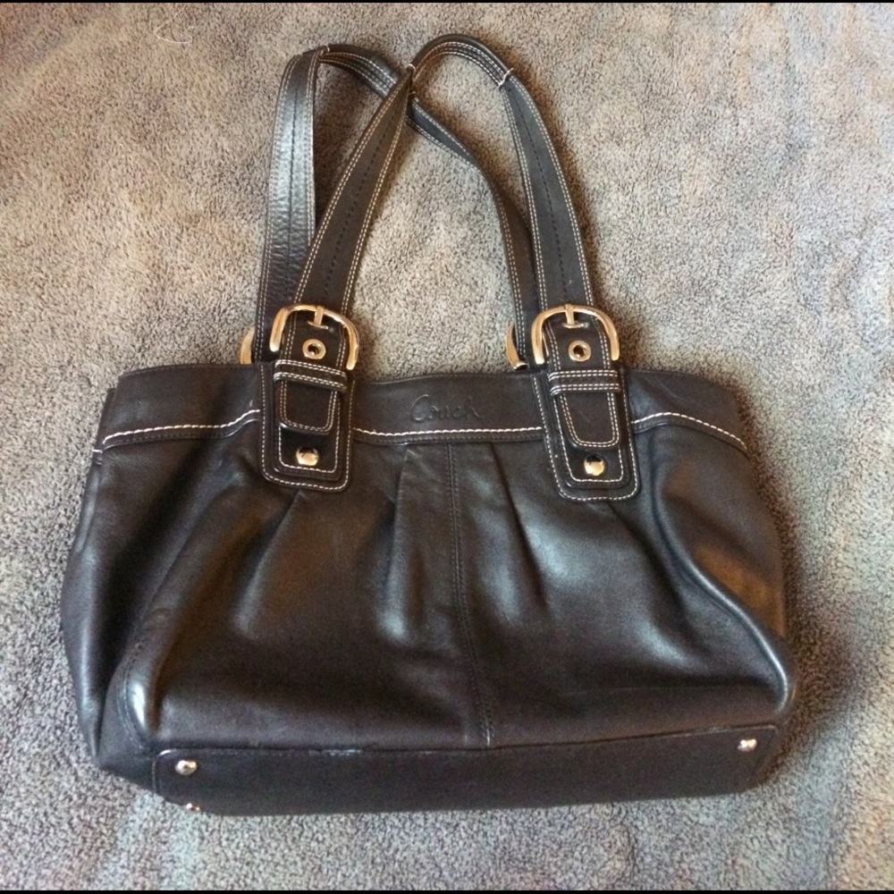 Authentic Coach Genuine Leather Black Shoulder bag