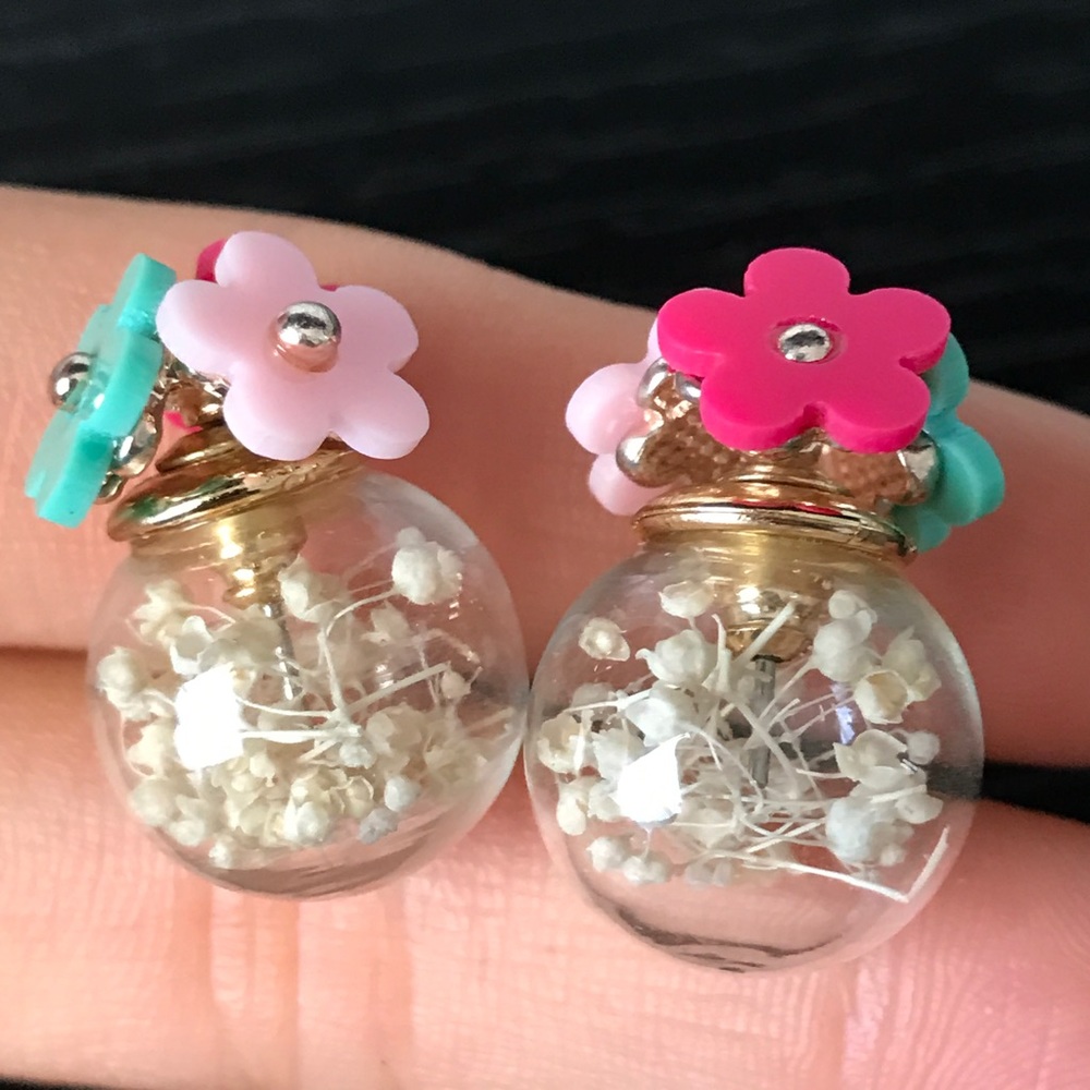 Unique Colorful Floral Earrings