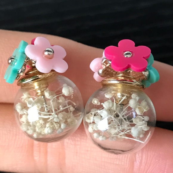 Unique Colorful Floral Earrings - Picture 1 of 4