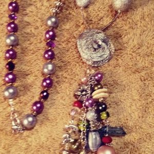 Fabulous  long charm necklace