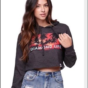Diamond supply cropped hoodie
