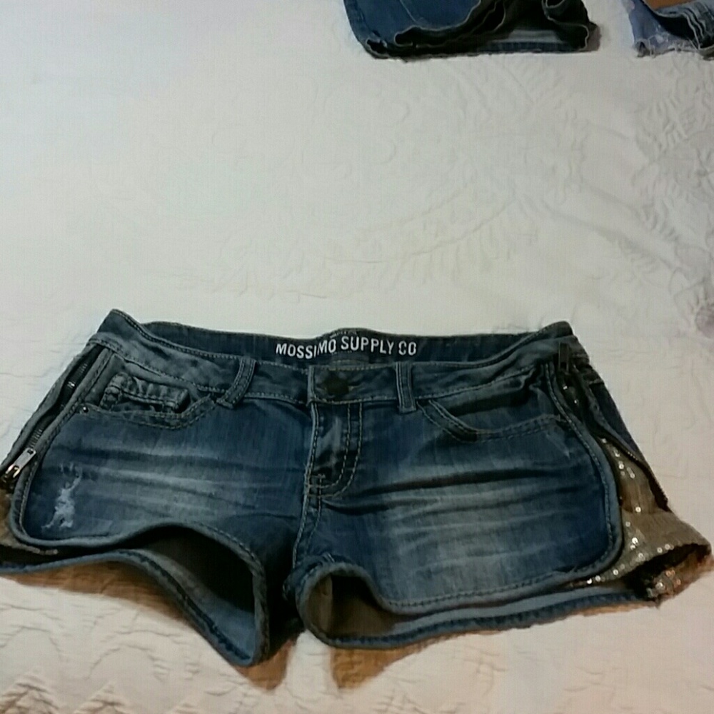 Jean Shirts with Gold Sparkle Detail