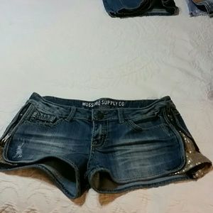 Jean Shirts with Gold Sparkle Detail