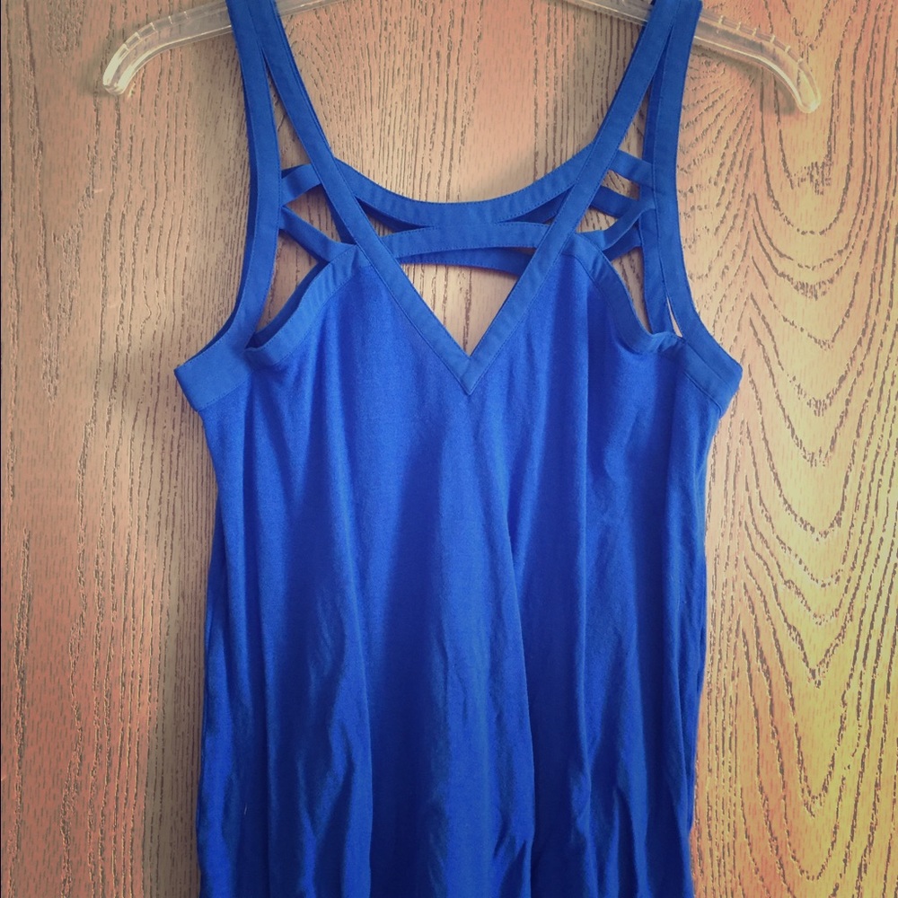 Naked Zebra Cut Out Tank Top