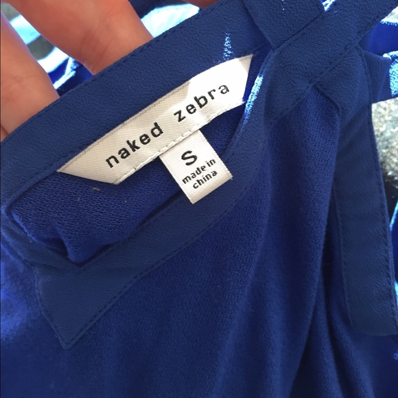 Naked Zebra Cut Out Tank Top - Picture 2 of 2