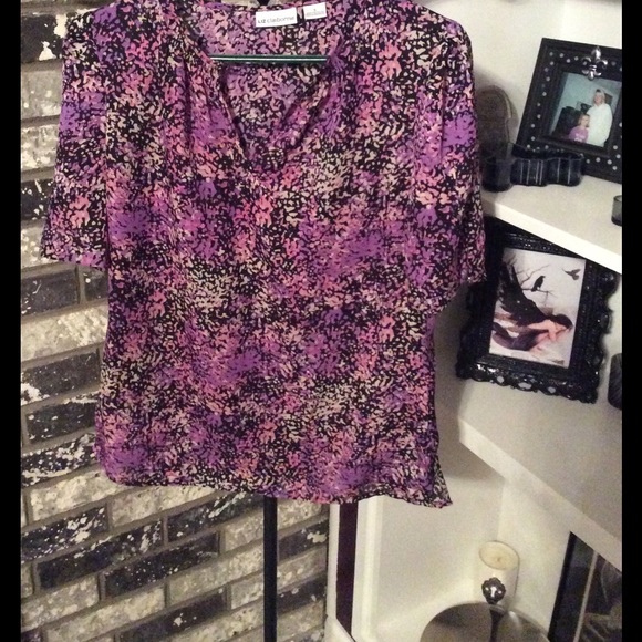 Nwot!💐✨Liz Claiborne sheer top. Sz S - Picture 1 of 3