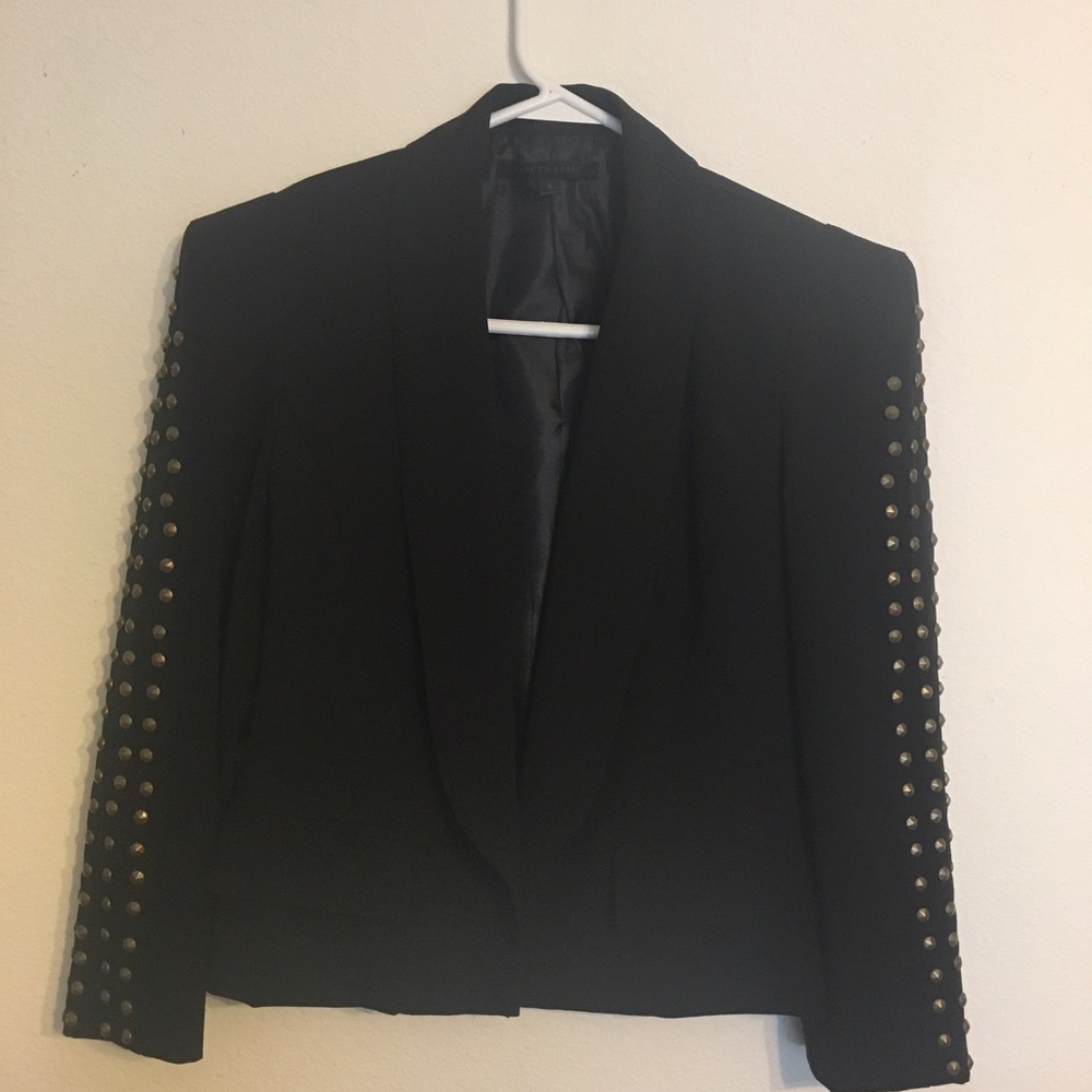 Black Blazer with Bronze Studs