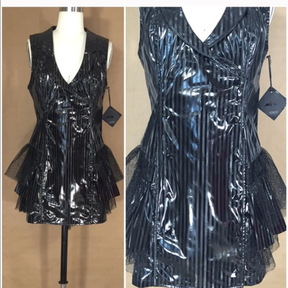 Blacklist gothic pvc dress NWT large never worn L