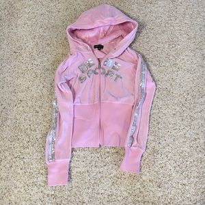 Bebe sport pink zip up with fur hood PRICE DROP