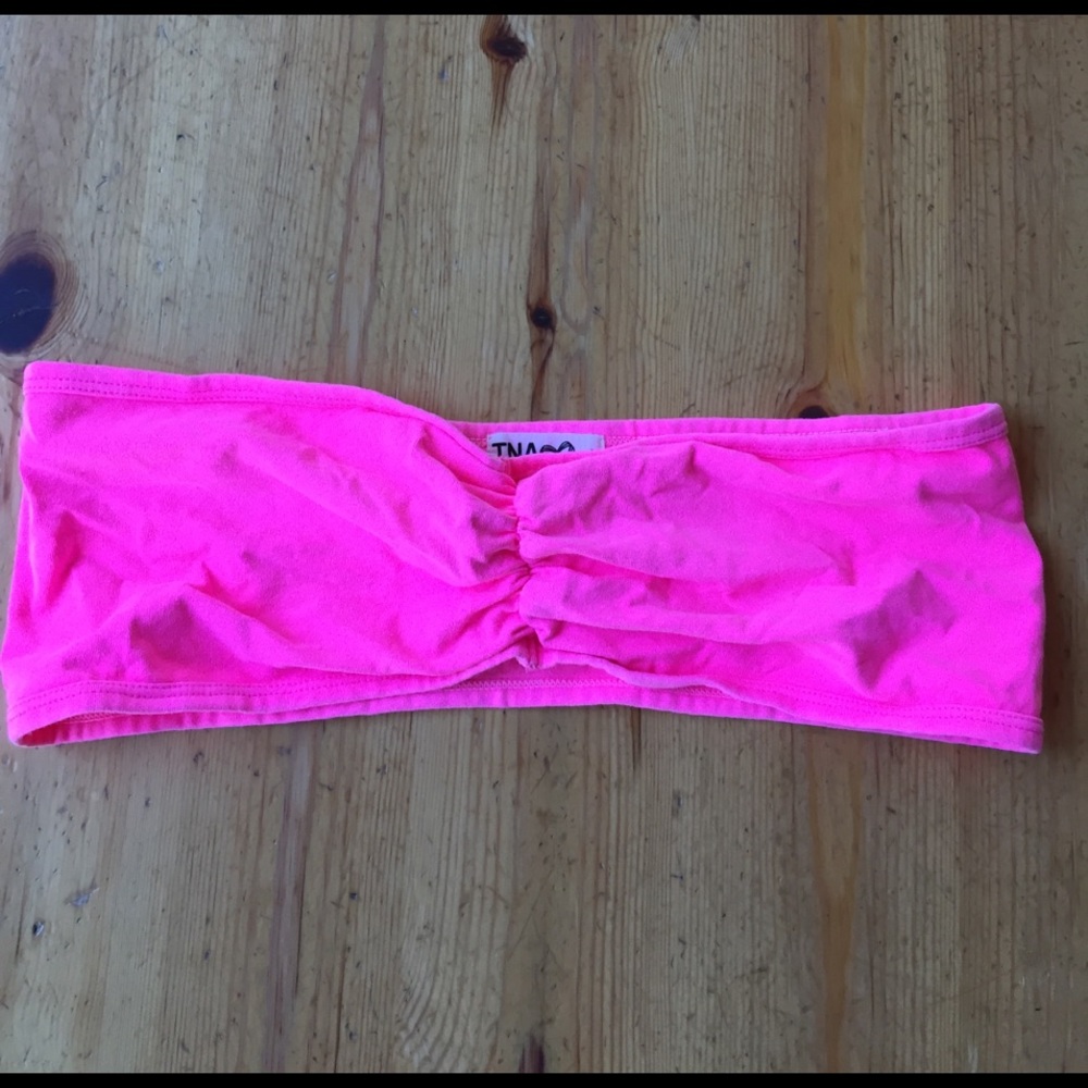 Bandeau top in hot pink