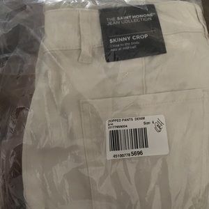 Bone colored Denim cropped pants