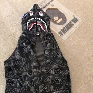 Bape text camo hoodie XL