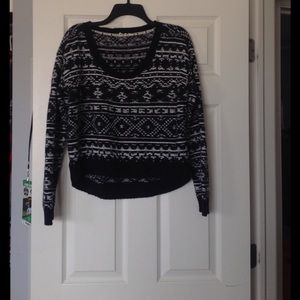 Black and white sweater