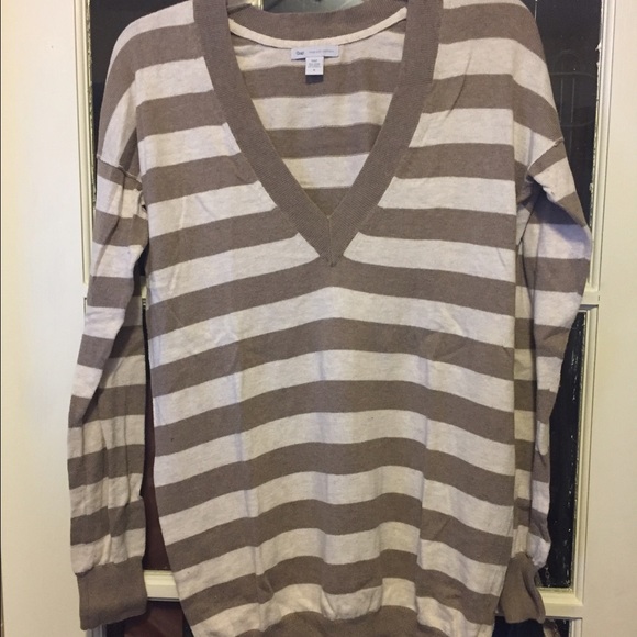 Part cashmere striped sweater. - Picture 1 of 2