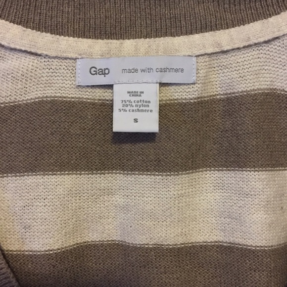 Part cashmere striped sweater. - Picture 2 of 2