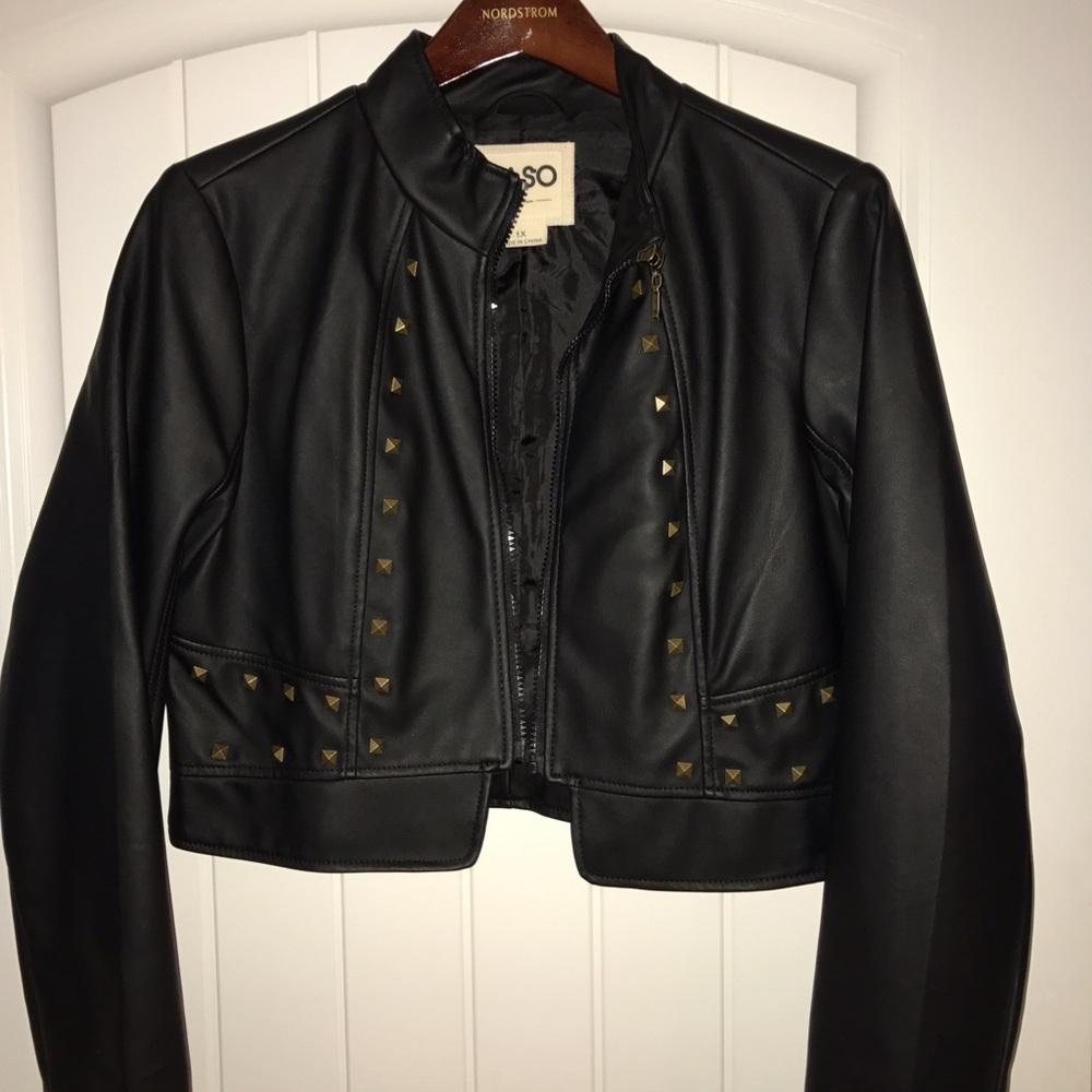 YASO FAUX LEATHER JACKET