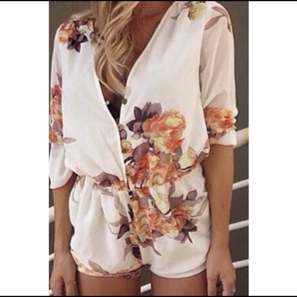 White floral romper - Picture 2 of 5