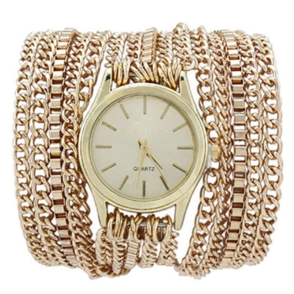 Ladies Gold Metal Multi-Chain Bracelet. NWT.
