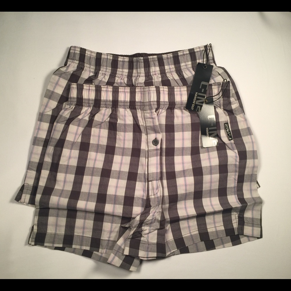 C-IN2 Men's Woven Boxer Shorts Grey - 2 pairs