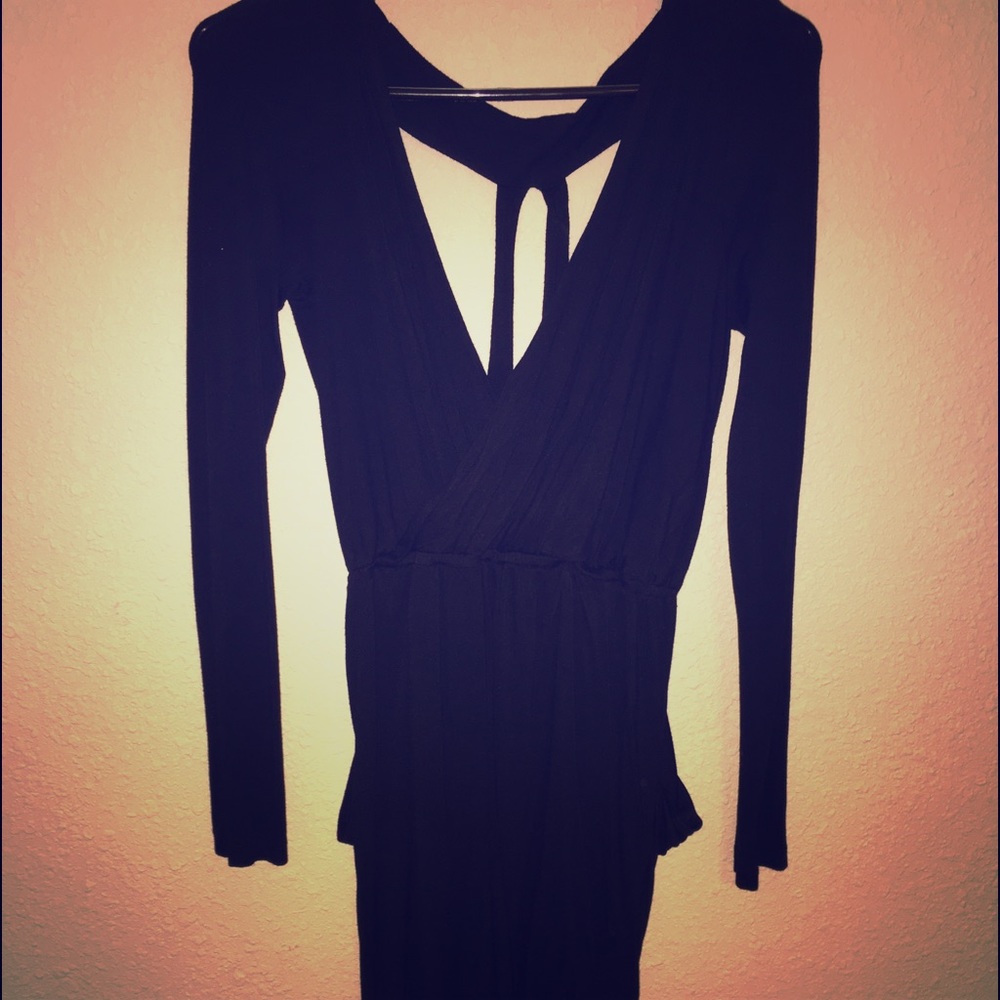 BCBG Black long sleeve mini dress