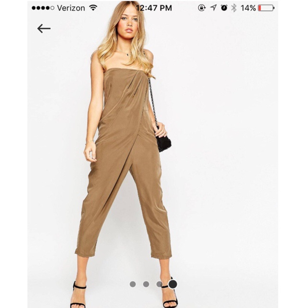 Asos Bandeau Drope Jumpsuit