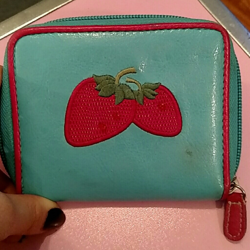 Free with any purchase! Cute strawberry wallet