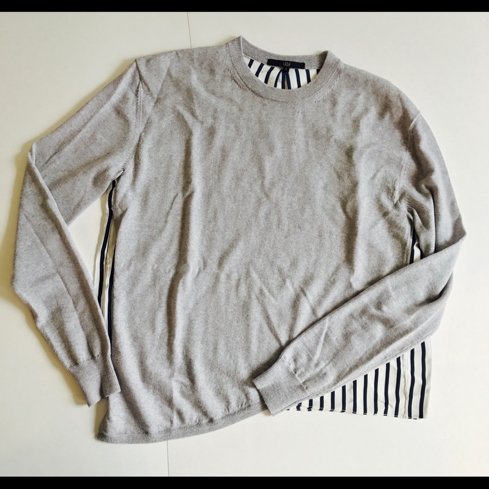 Tibi Asymmetric Merino Wool and Silk Sweater