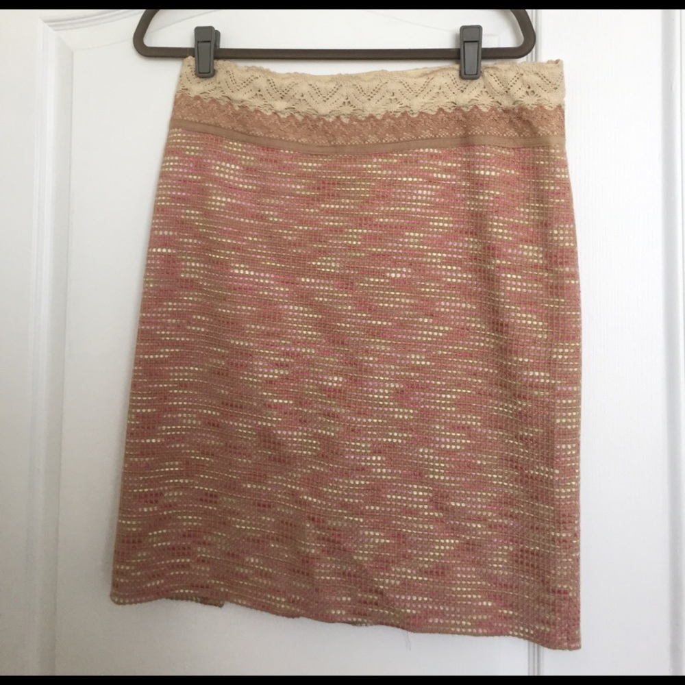 Nanette Lepore woven ombre lace skirt