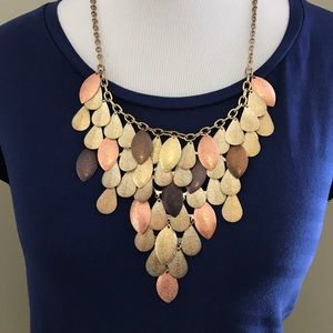 Rose Gold Tri-Toned Statement Necklace