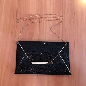 Sparkly Black and Gold Crossbody Bag