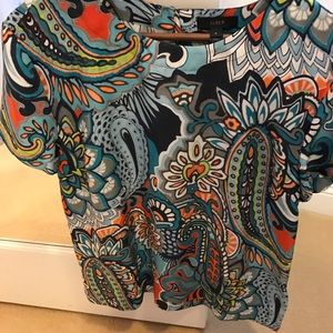 Jcrew silk paisley top!
