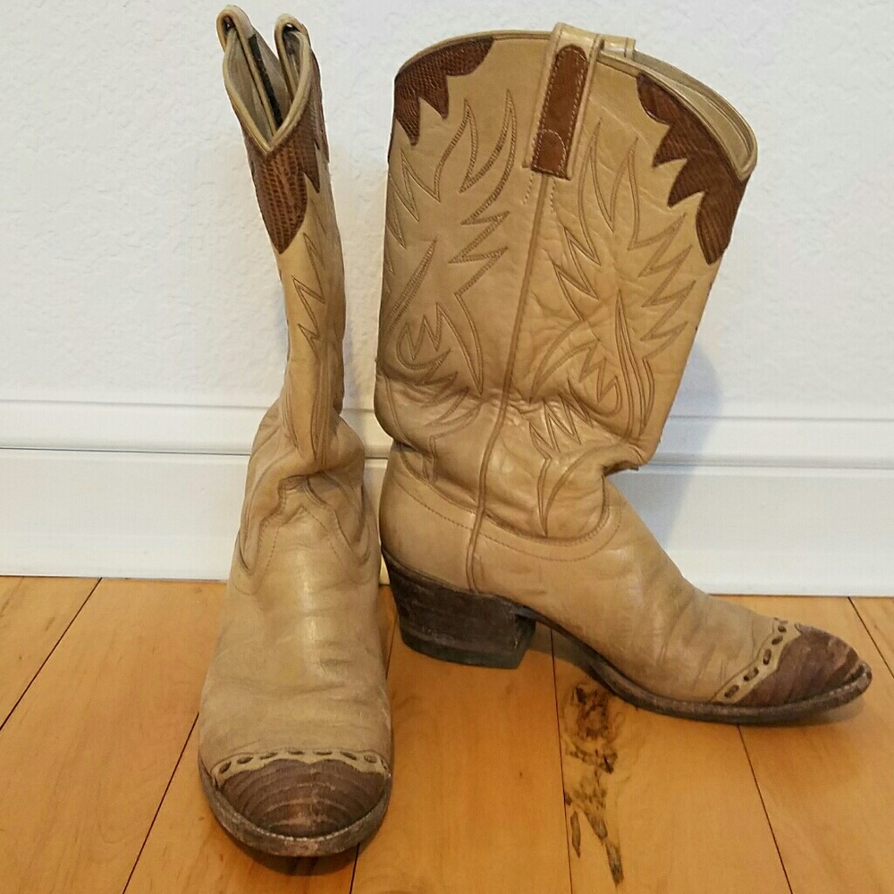 Women's Dan Post Tan & Brown Cowgirl Boots