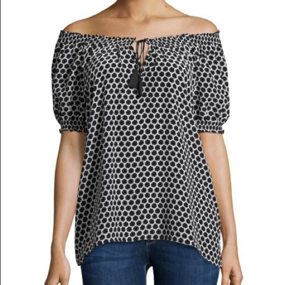 NWOT Joie Silk Tassel Top