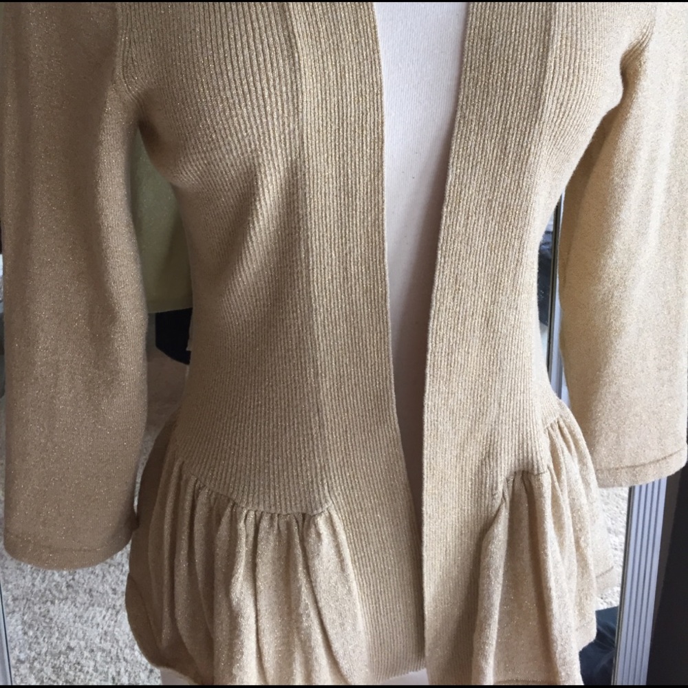 GOLD Ruffled Cardigan - Picture 4 of 6