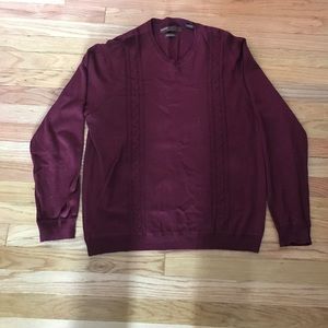 Men's oxford sweater/ burgundy