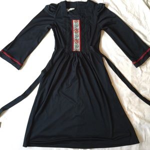 Vintage 1970s Goth/Hippie Young Edwardian Dress