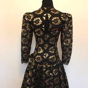 Vintage Dresses - Gorgeous vintage 80's dress gold lace Vintage Dresses - Gorgeous vintage 80's dress gold lace