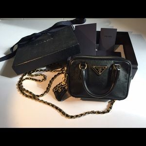 Mini Prada Saffiano crossbody bag