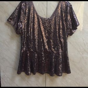 Plus sequin top
