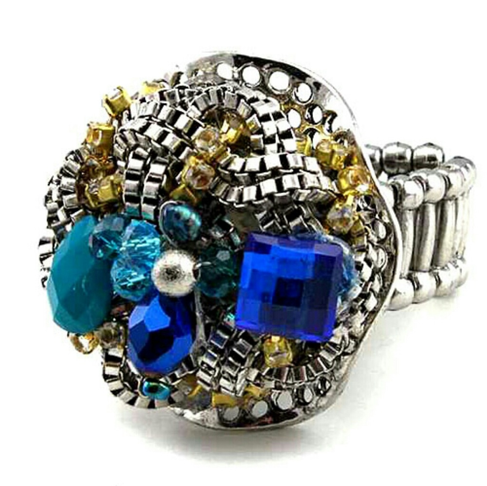 Gems Cluster Ring
