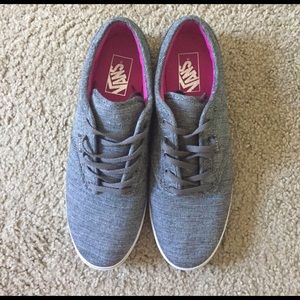 NEW Perfect Condition Gray Cloth Vans - 8.5