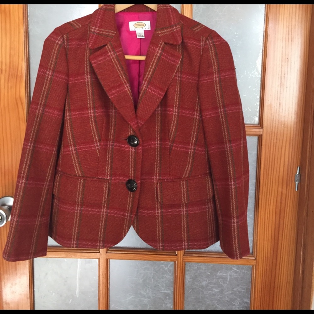 Wool plaid jacket