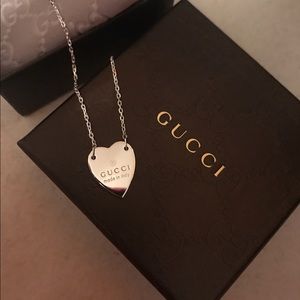 GUCCI Heart Necklace 17.75"