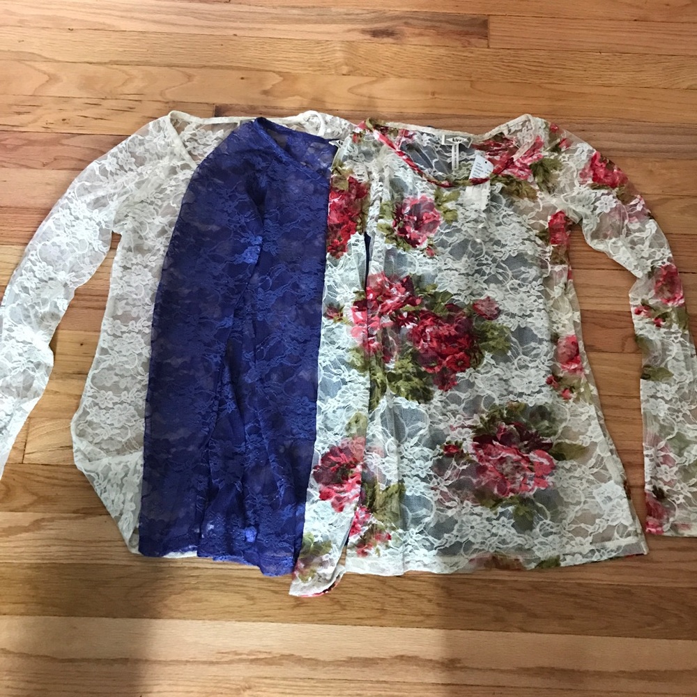 Sheer tops/three