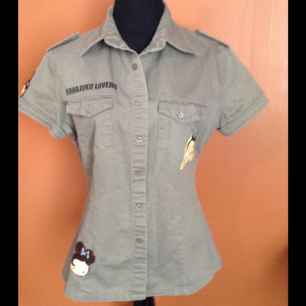 Harajuku Lovers uniform shirt.