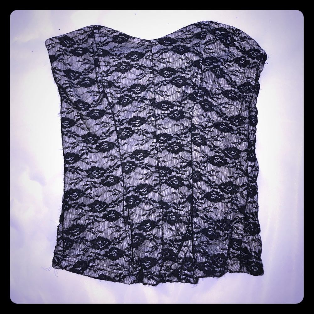 Strapless corset top