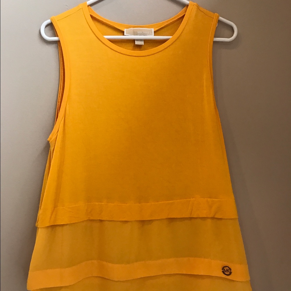 Michael Kors Cotton & Sheer Top