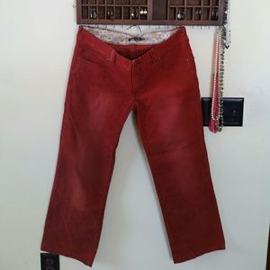 Prana burnt orange corderoys wide leg 12 short